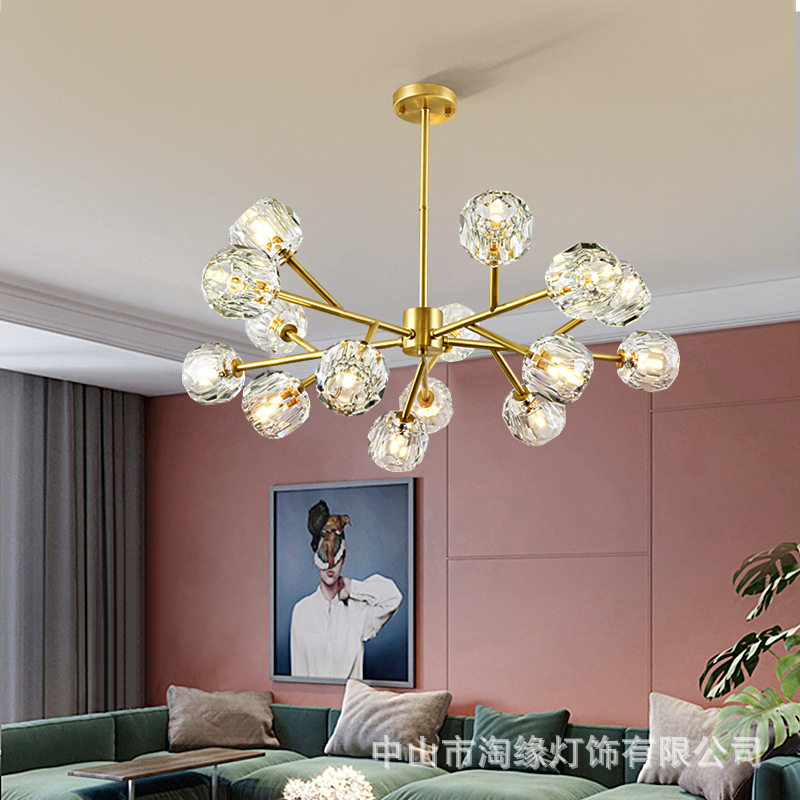 中山古镇灯饰批发 后现代水晶吊灯餐厅餐厅饭厅灯具水晶球吊灯