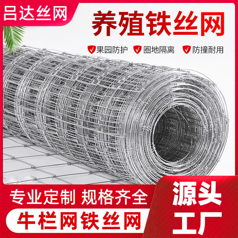 牛栏网热镀锌防锈铁丝围栏网拦牛羊养殖网勾花网厂家铁丝网护栏网