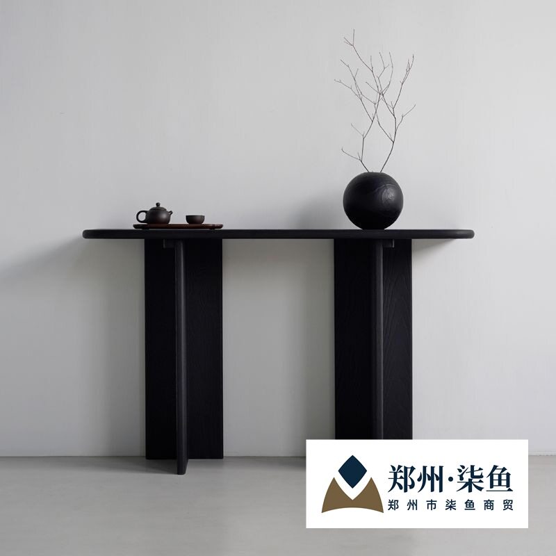 新中式实木入户玄关端景台