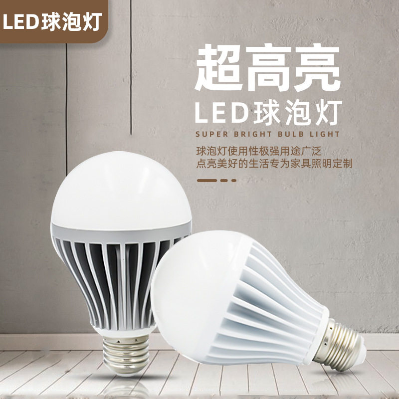 工厂直供A75球泡灯外壳套件10W12W15W压铸铝灯杯Led灯泡E26E27B22