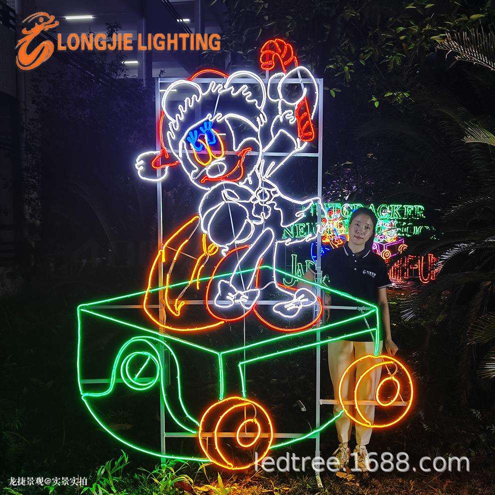 高2.5米LED火车图案灯LED造型灯各式花样创意街道照明亮化图案灯
