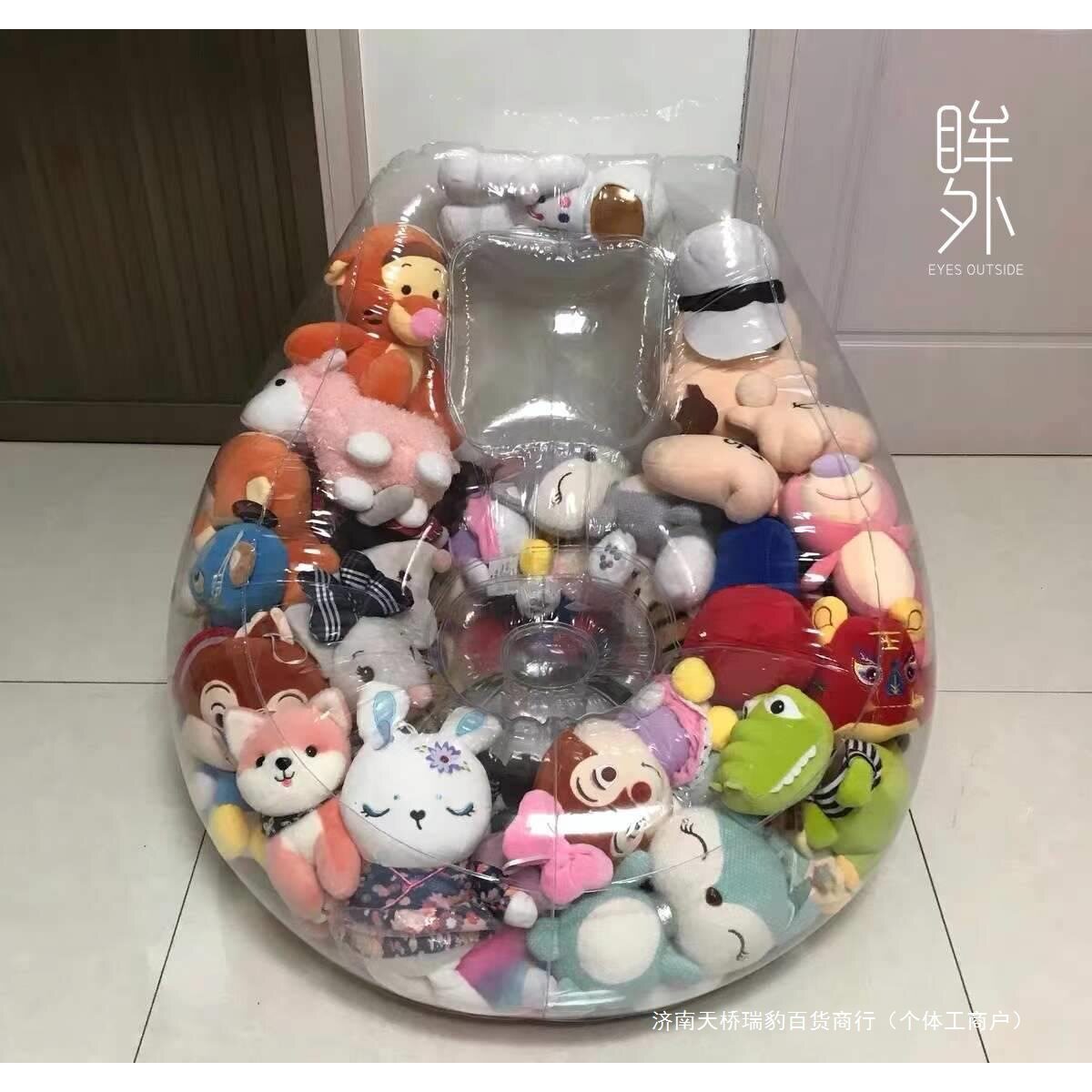 透明沙发娃娃收纳懒人椅网红款ins风充气艺术单人椅创意摄赵之李