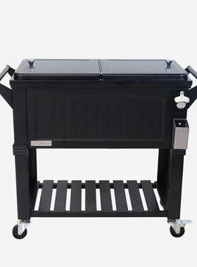 源头工厂黑色保温箱食品冷藏保温箱 80QT 保温箱