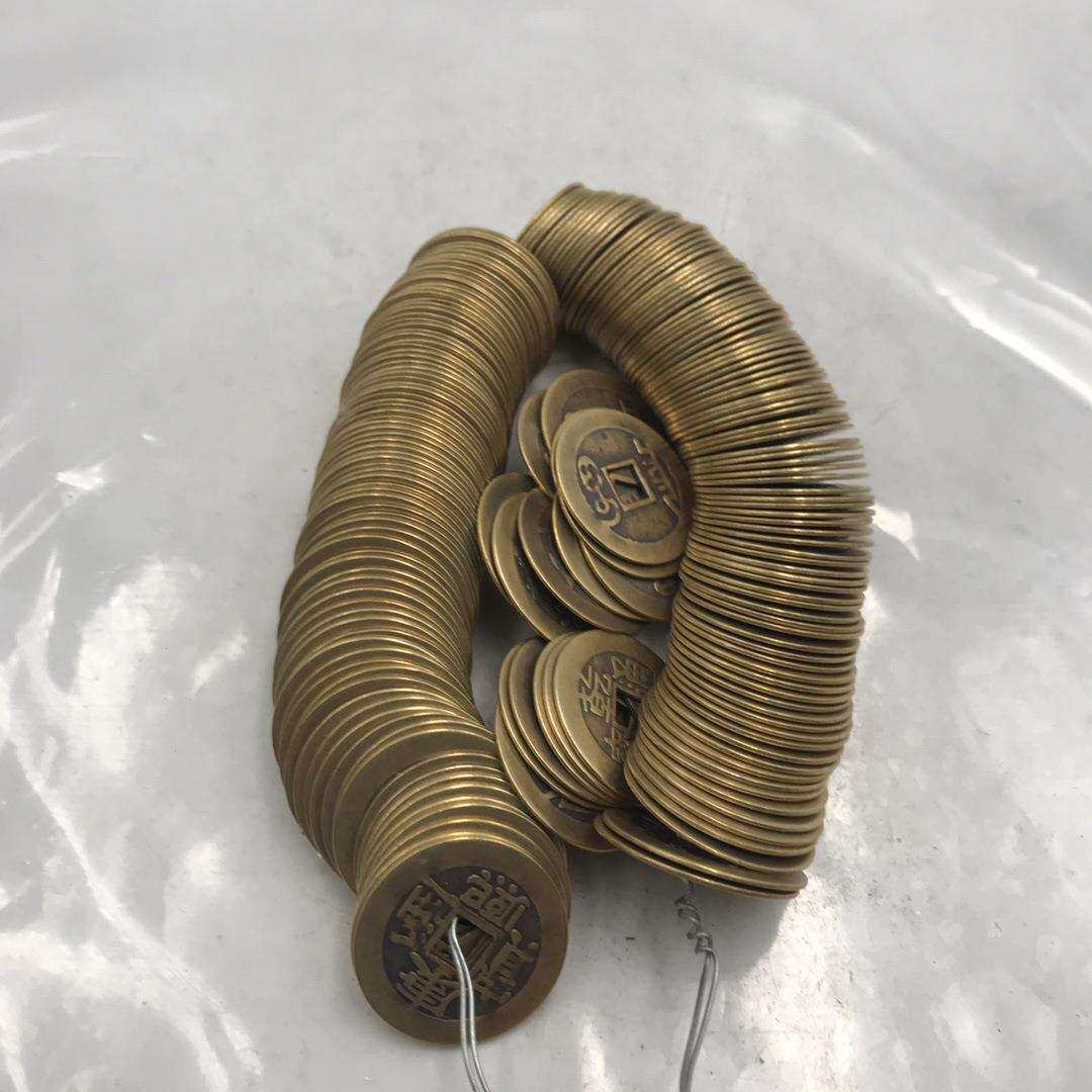 仿古做旧包浆纯铜五帝铜钱200个2.7cm铜钱工艺品杂项