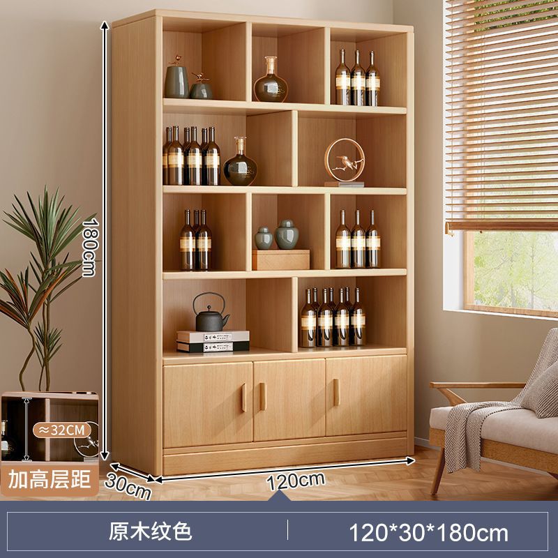 实木酒柜家用客厅置物架展示柜商用简约收纳储物柜靠墙隔断柜酒架