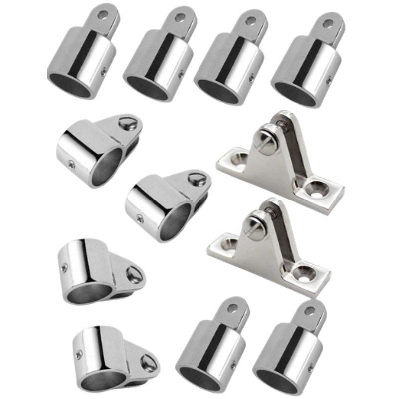 12件套装遮阳棚配件滑套山形座316不锈钢船用五金舱盖游艇