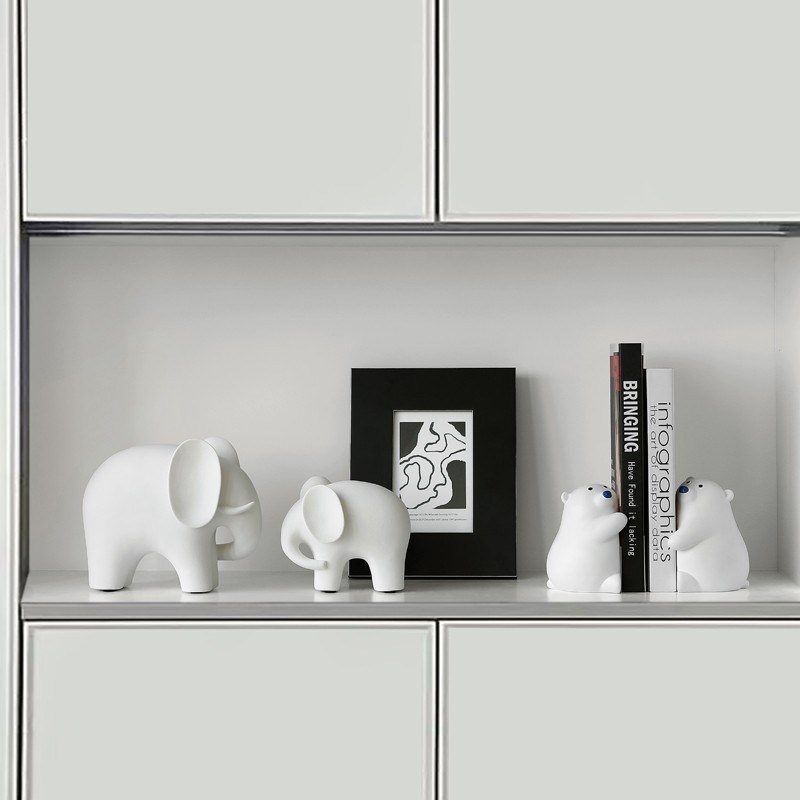 MOMO HOME家居新房大w象摆件动物玄关客厅家居办公室桌面电视柜