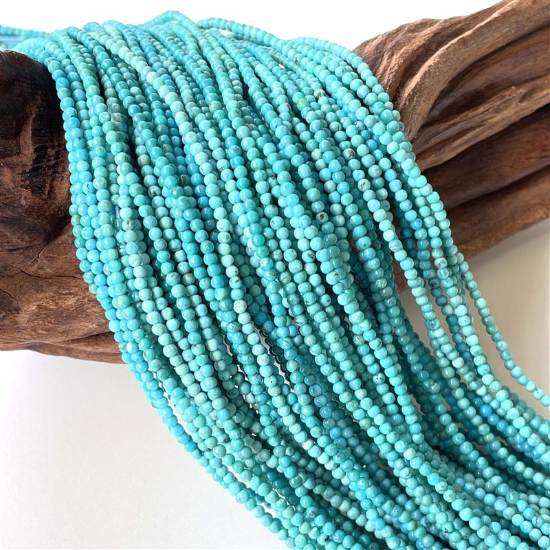 湖北原矿绿松石2mm极细米珠链玉化料天然无优化迷你项链手链放漏