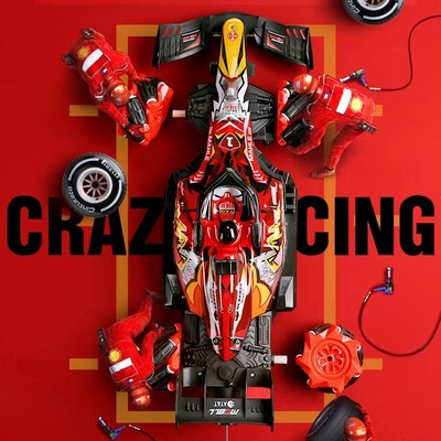 F1汽车儿童超大号f1遥控车四驱跑车电动玩具男生5岁7一9生日礼物6