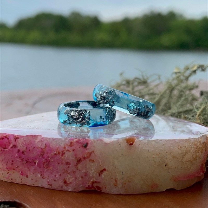 女式树脂戒指,男式树脂戒指,另类订婚戒指,情侣戒指套装