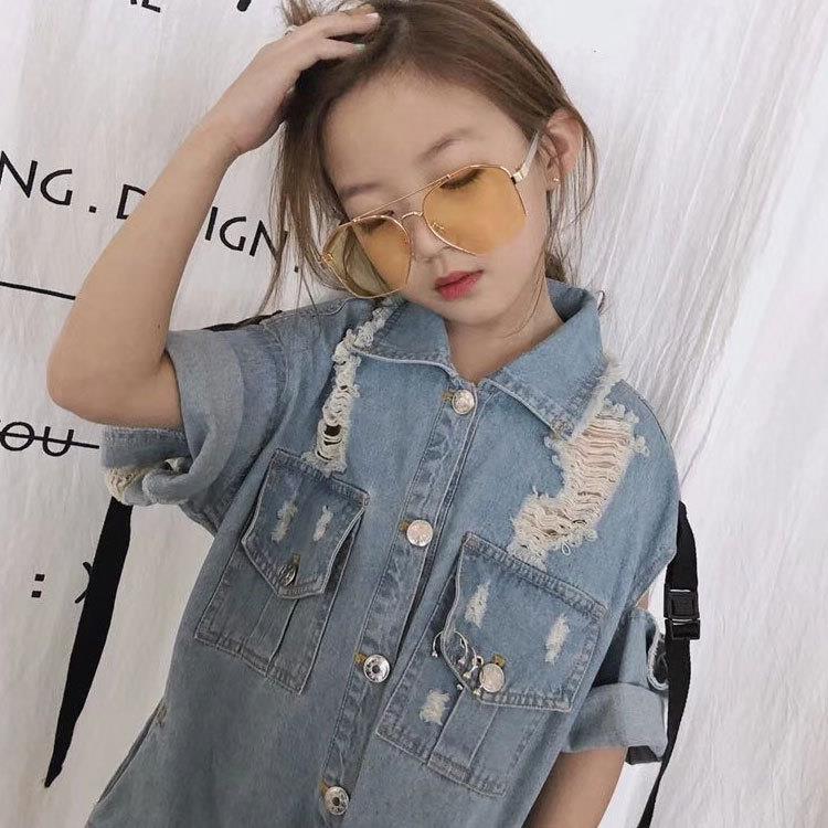 儿童太阳眼镜宝宝眼睛个性素颜眼镜金属框海洋片墨镜男女童