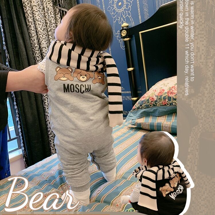 宝宝连体衣男秋冬装新生儿加绒衣服冬季婴儿包屁衣女纯棉哈衣爬服