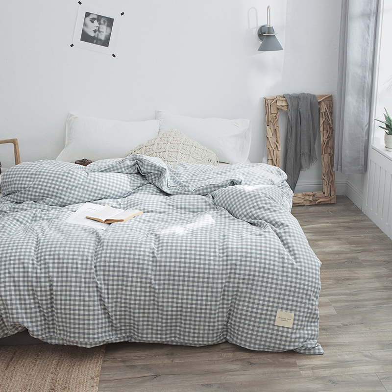 全棉水洗棉被套单件可裸睡150x200x230cm双人单人纯棉被罩220x240