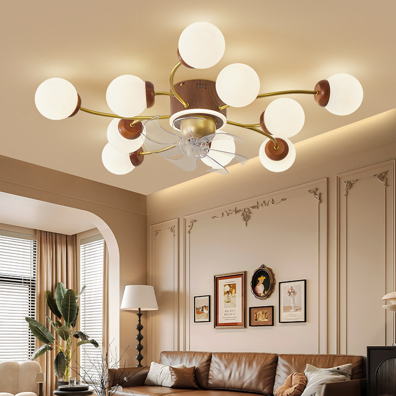 客厅风扇灯轻奢摇头吊扇灯家用餐厅卧室魔豆风扇吊灯全屋组合套餐,家装灯饰光源,风扇灯,淘宝优惠券,粉丝福利购,淘宝优惠卷