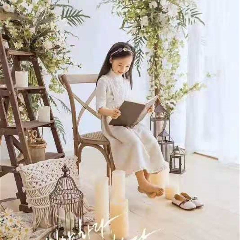 新款影楼摄影实景道具婚纱影棚装修设计制作韩式拍照拍摄儿童实景