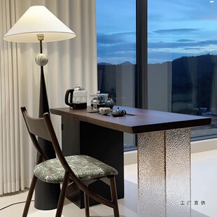 网红阳台茶桌家用小型客厅实木意式轻奢茶台现代2025新款高端