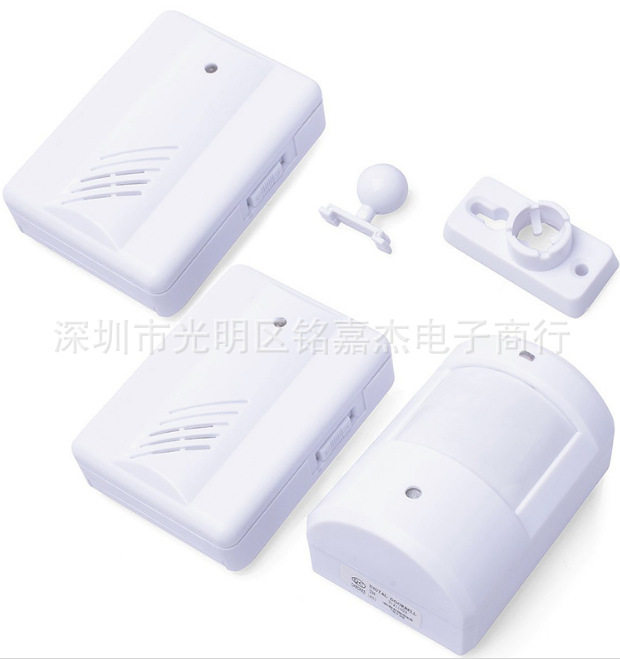 分体迎宾器 二拖一红外感应门铃 迎宾器 报警功能 无线感应门铃