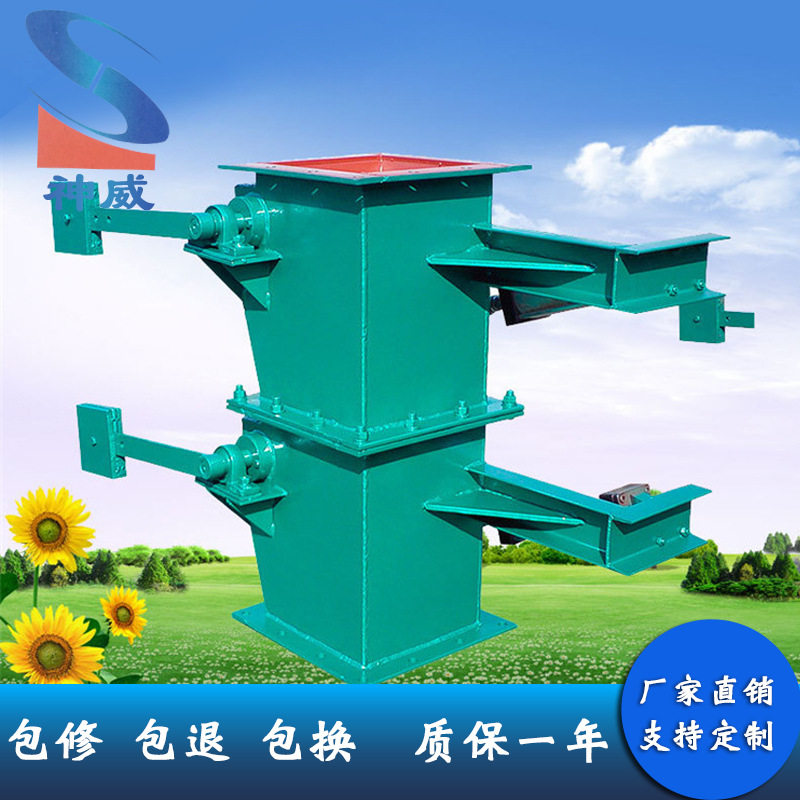 生 产供应DSF气动双层翻板阀卸灰阀 法兰式手动双层重锤翻板阀