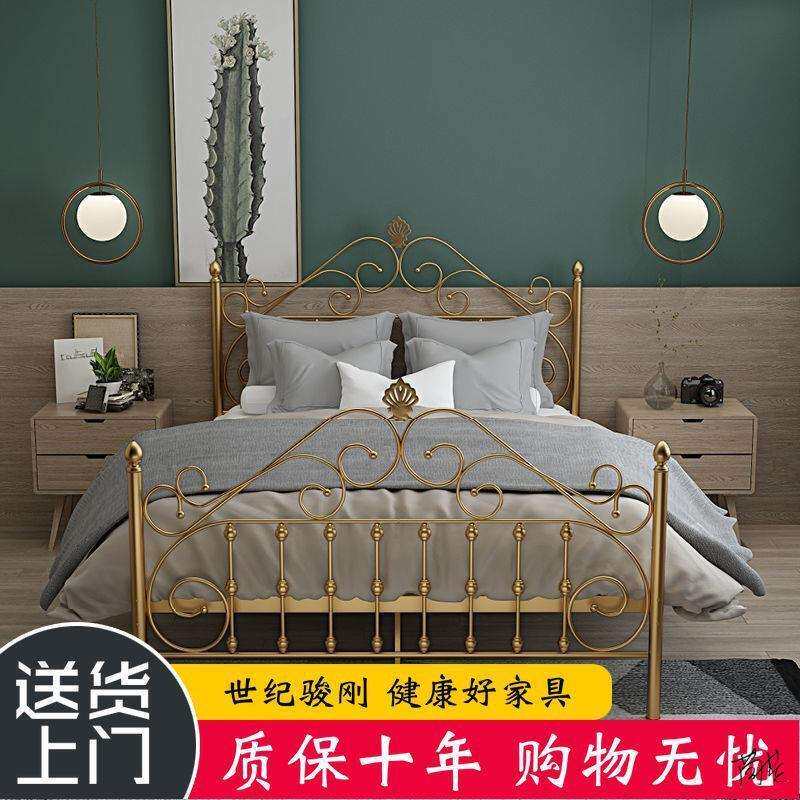 床儿童分体实木双层床欧式网红简约铁架多功能公主小户型学生宿舍