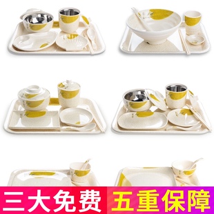 密胺套餐具餐套装快餐成套仿瓷碗汤盅连锁店简餐饭盅面碗商用饭碗