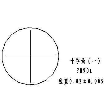 显微镜目镜分划板十字校准同心圆环角度标定刻度网格 通用测微尺