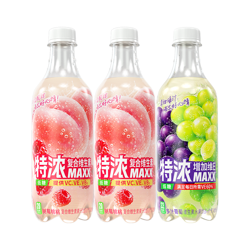 【李佳琦直播间】MAXX 特浓果汁微碳酸饮品饮料整箱 500ml*3瓶