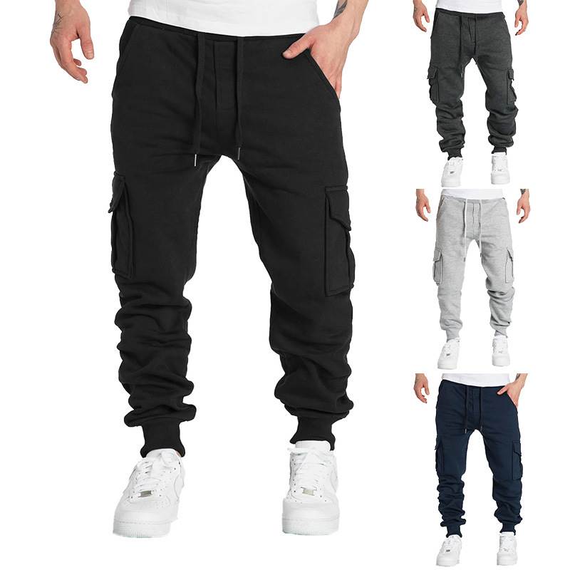 Men's sweatpants 抓绒休闲工装裤男士多口袋裤子运动休