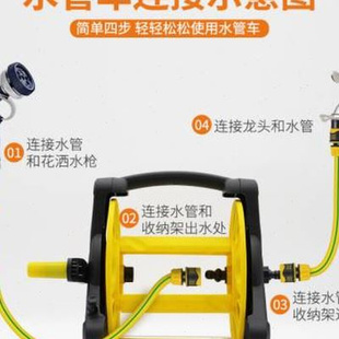 洗车浇花挂墙式 水管收纳架卷管器收管盘管器绕管手摇水管车收管器