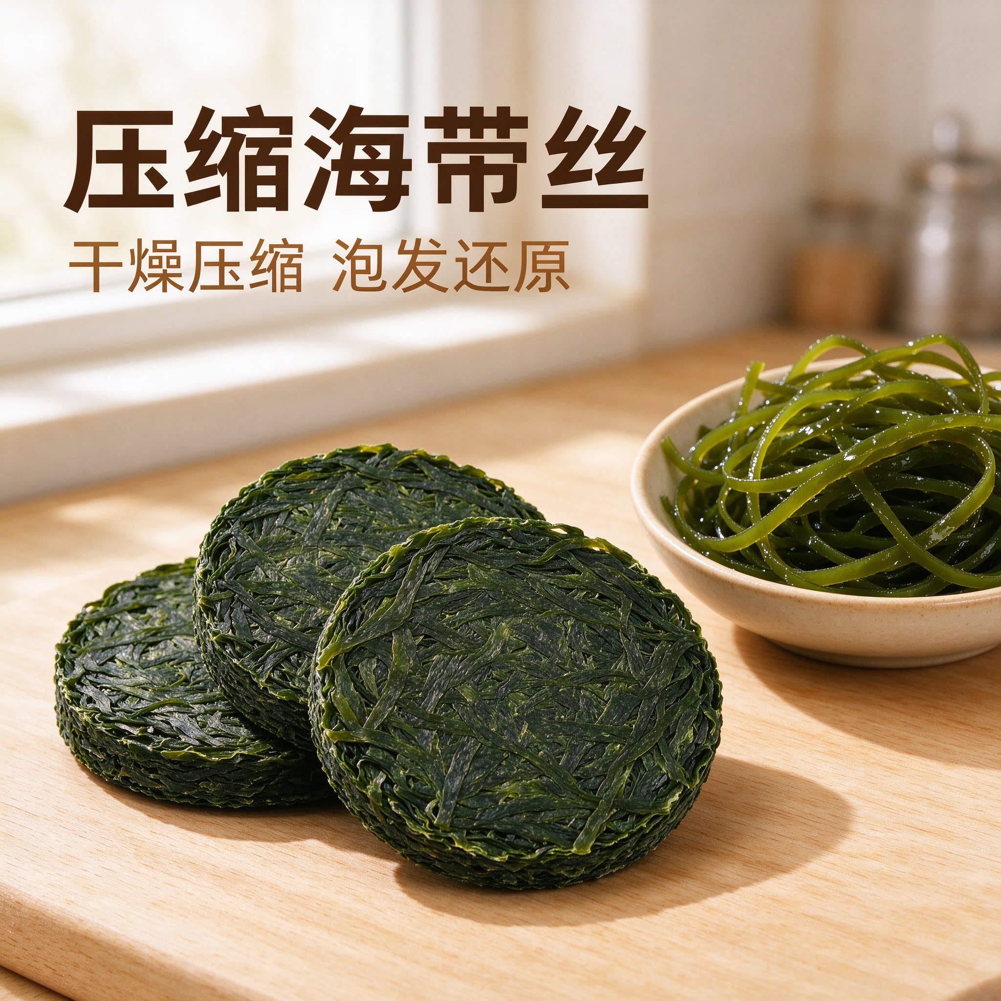 福建霞浦烘干压缩海带丝无沙免洗高泡发火锅麻辣烫凉拌菜食材