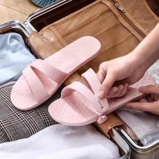 沙滩可拆卸收纳防滑便携折叠一浴室旅行拖鞋 出差旅游酒店凉拖新品