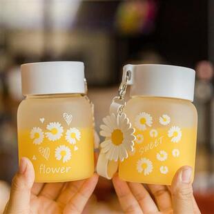 玻璃杯外出可携式小水杯女款高颜值2025新款迷你小巧带盖子摇摇杯