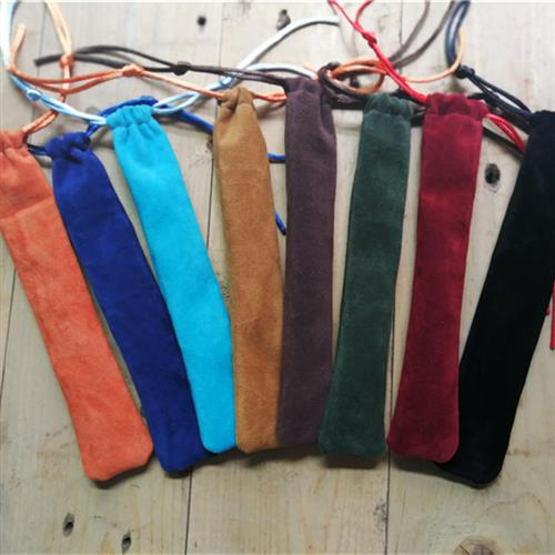 防笔磨损丢失 绒布笔套 拉绳锁口绒布笔袋 适用任何钢笔签名笔