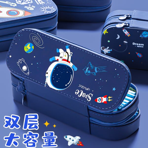 铅笔袋中学生新款孩子铅笔盒笔袋男流行双层2025小学生文具盒