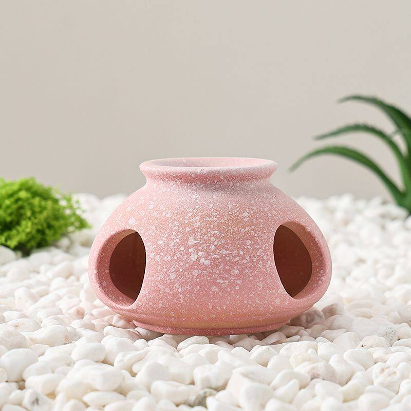 陶土新款创意造型鱼缸躲避屋沉水式鱼虾造景装饰品繁殖小屋