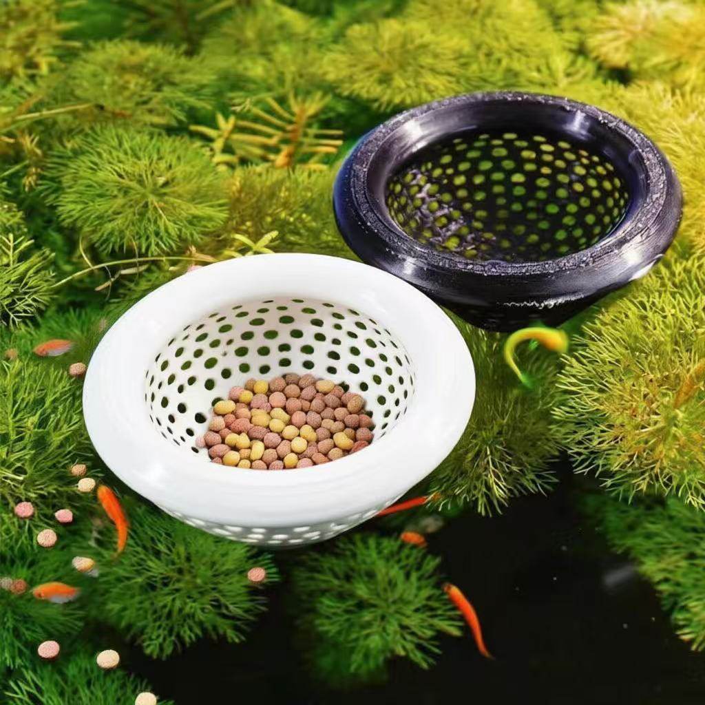 鱼缸漂浮喂食圈躲避屋创意水族造景免安装小鱼喂食器套装