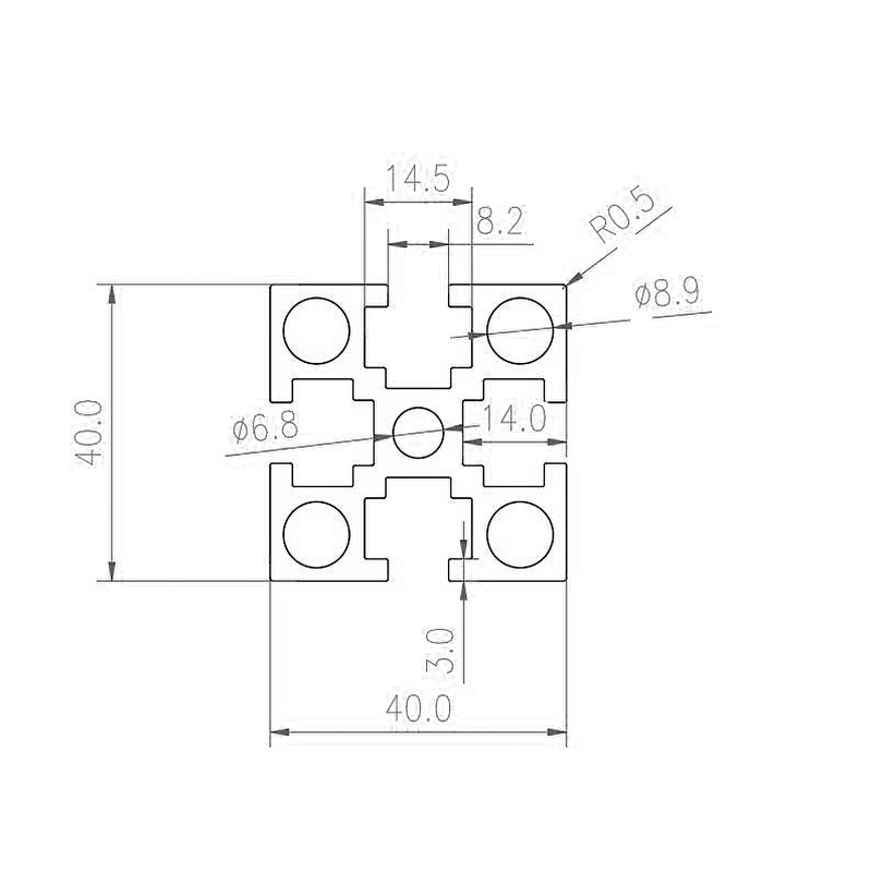 国标4040GW重型铝型材 40国标型材方型铝合金国标40铝合金型材