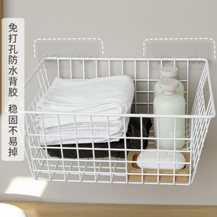 卫生间浴室收纳架宿舍神器挂篮脏衣篮子免打孔墙壁挂墙墙上置物架