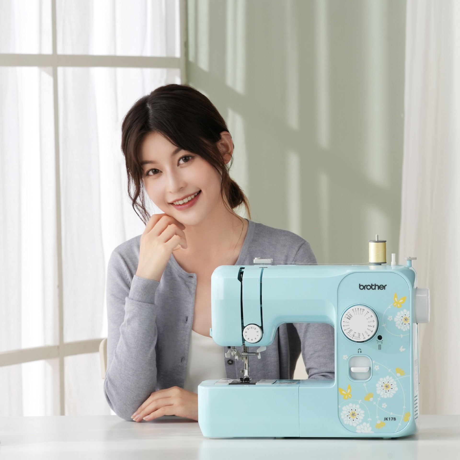 日本兄弟牌brotherJK17B家用缝纫机电动多功能缝纫平缝机轻便家用