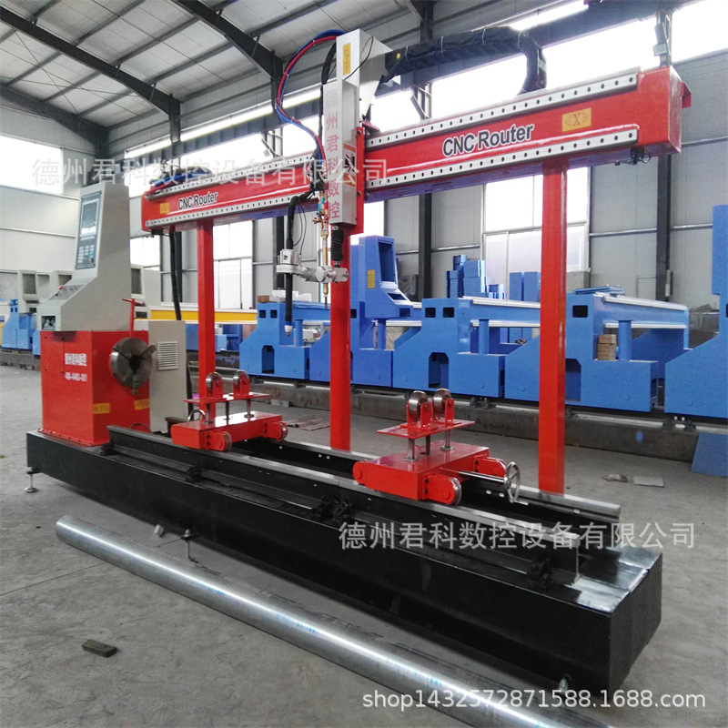 厂家直销 碳钢逆变等离子切割速度快 圆管红色3m框架相贯线切割机