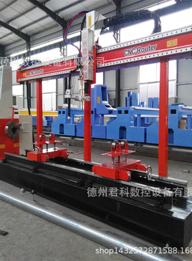 厂家直销 碳钢逆变等离子切割速度快 圆管红色3m框架相贯线切割机