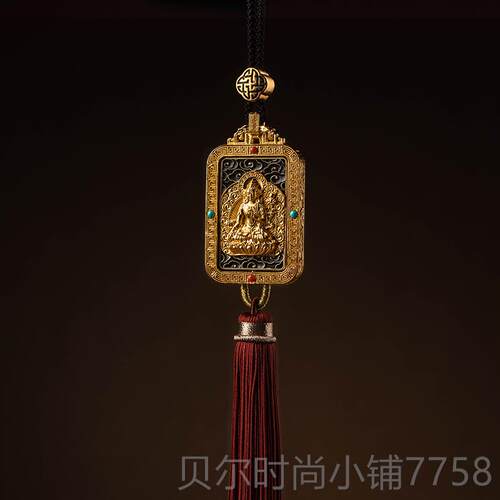 新款大善堂铜镀24K生吊本命像汽车后视镜挂件金高档车载平肖安饰