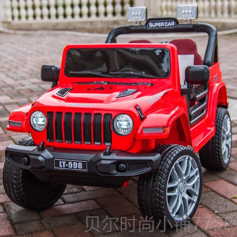 新款婴儿童电动车孩坐双人四驱越野控车男女宝宝四轮小带可遥玩具