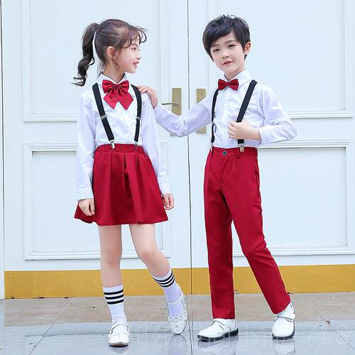 新款六一童儿合唱演出服男女童诵表演合套装幼儿园小学生大唱团朗