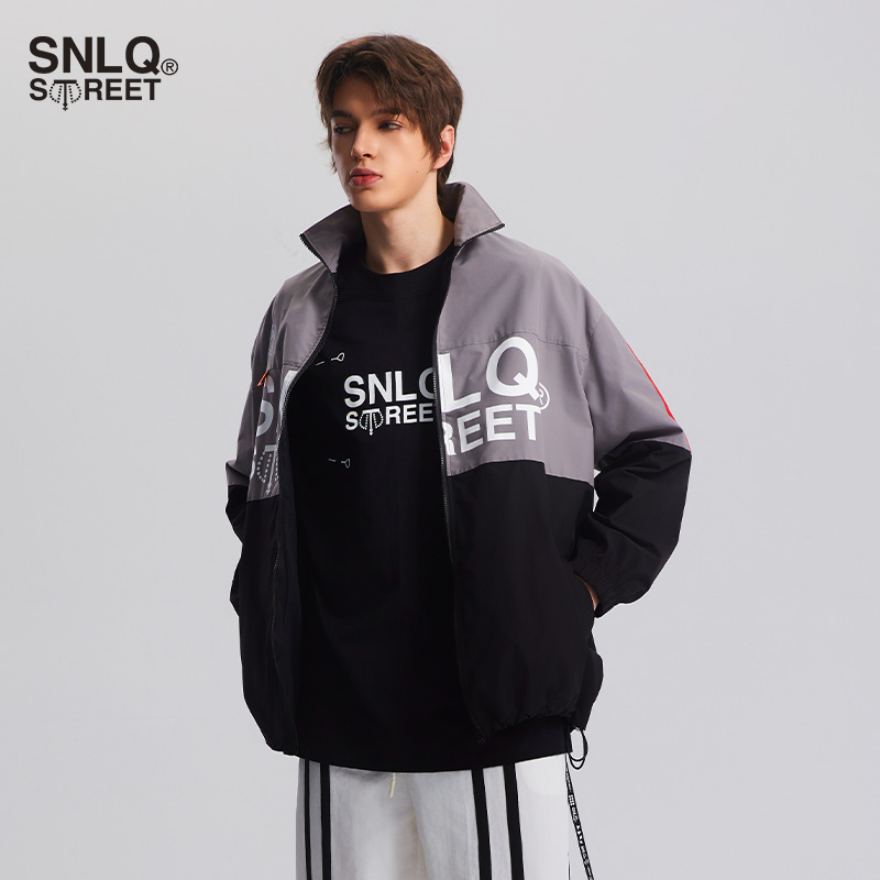 【高瀚宇同款】SNLQ street夹克外套男女同款宽松休闲运动冲锋衣