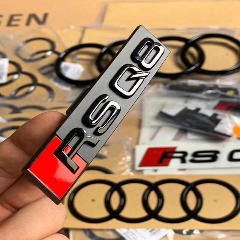 议价德国原装奥迪RSQ8中网标四环标后尾标前后贴字标感兴趣的