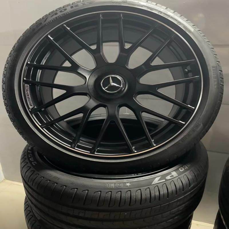 议价奔驰C63S黑色19寸德国进口锻造轮毂轮 原厂原装 AM