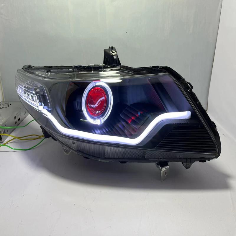 议价锋范大灯升级LED双光透镜白色天使眼流水转向日行灯总成一