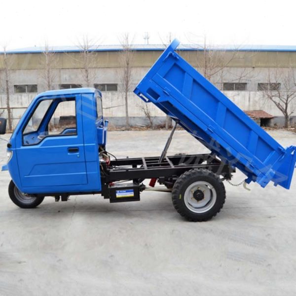 翻斗车 农用粮 建筑食运输工地自卸工程车柴油三轮车全封闭