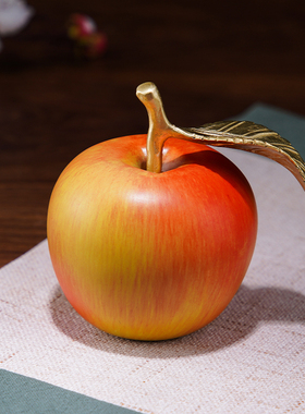 全铜苹果摆件《铜苹果》t桌面摆件家居礼品客厅玄关装饰品圣诞礼