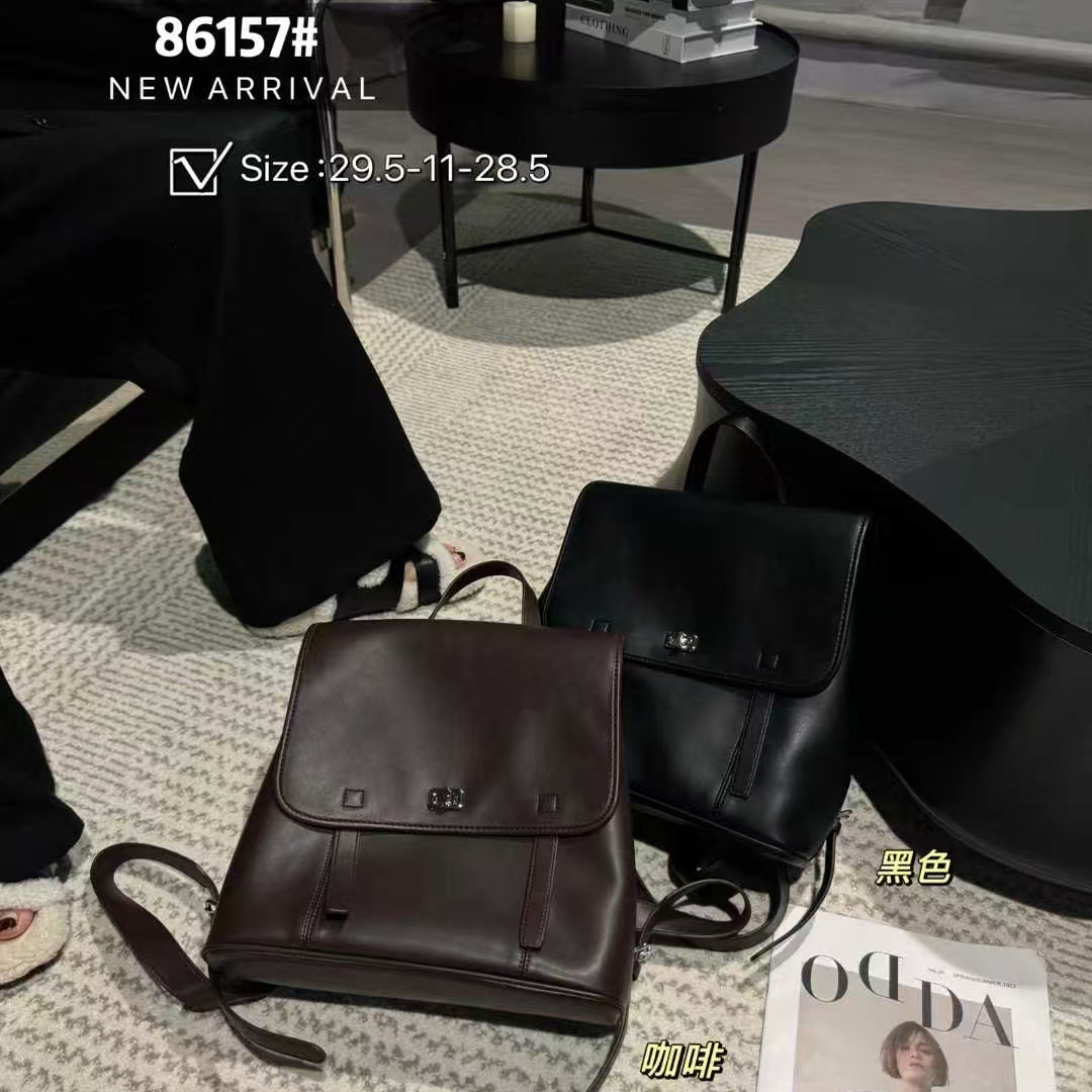 复古植鞣皮双肩包女百搭通勤休闲